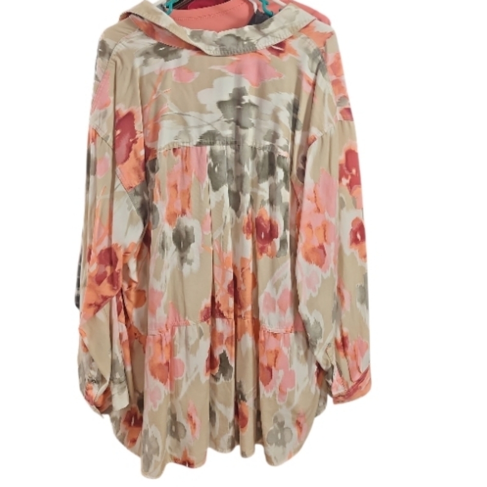Westbound Multicolor Floral Blouse Button Front Size 2X - Picture 2 of 6
